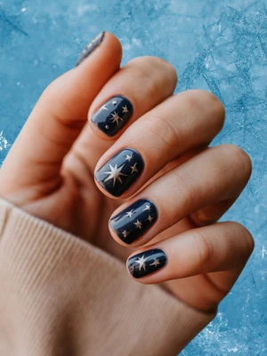 Starry Winter Nails
