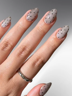 Silver Dot Nail Accents