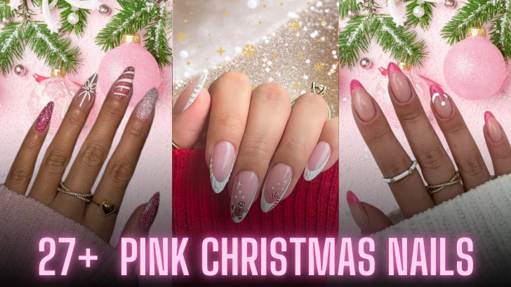27+ Pink Christmas Nails