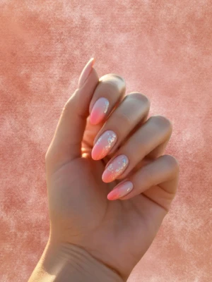 Soft Peach Ombre Glow