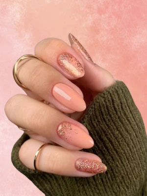 Peach and Champagne Shimmer