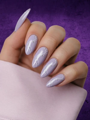 Pale Purple Minimal Nails