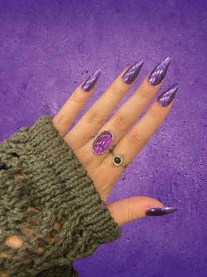  Electric Purple Statement Nails