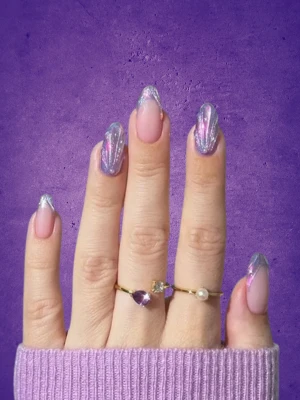 Purple Chrome Nail Ideas