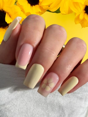 Classy Butter Yellow Manicure