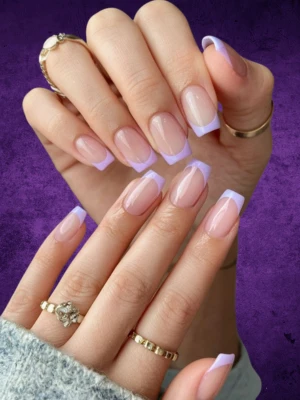 Lilac French Tip Nails