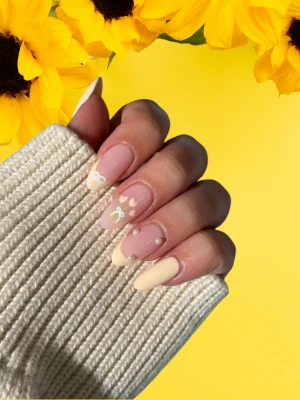 Playful French Tip Butter Nails