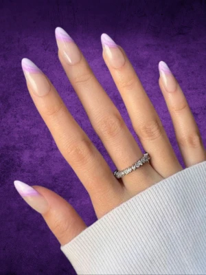 Side Tip Purple Nails