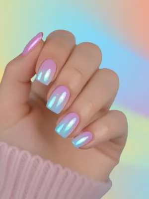 Shiny Pastel Nails