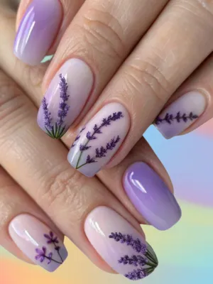 Lavender Pastel Nails