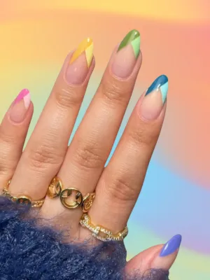 Two-Tone French Nails