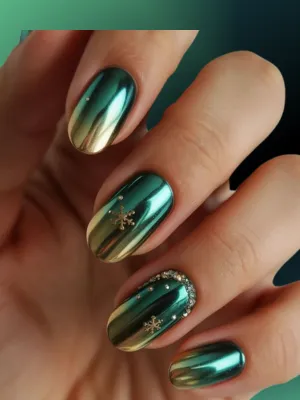 Emerald to Mustard Ombre