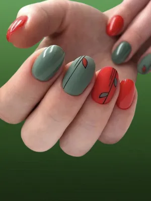 Duo Tone Emerald Green Nails