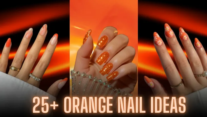 25+ Orange Nail Ideas