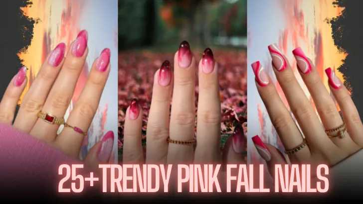 25+Trendy Pink Fall Nails