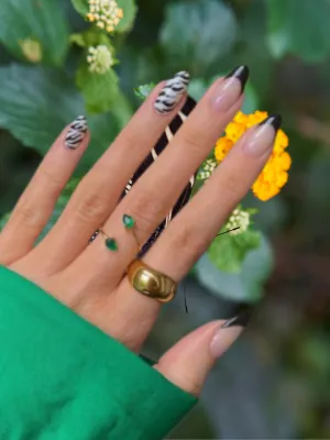 Almond Nails with Wild Patterns