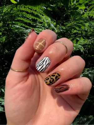 Colorful Safari-Inspired Manicure