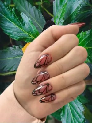 Colorful Summer Butterfly Nails