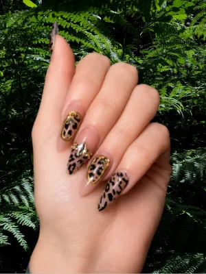 Glossy Animal Print with Gold Foil